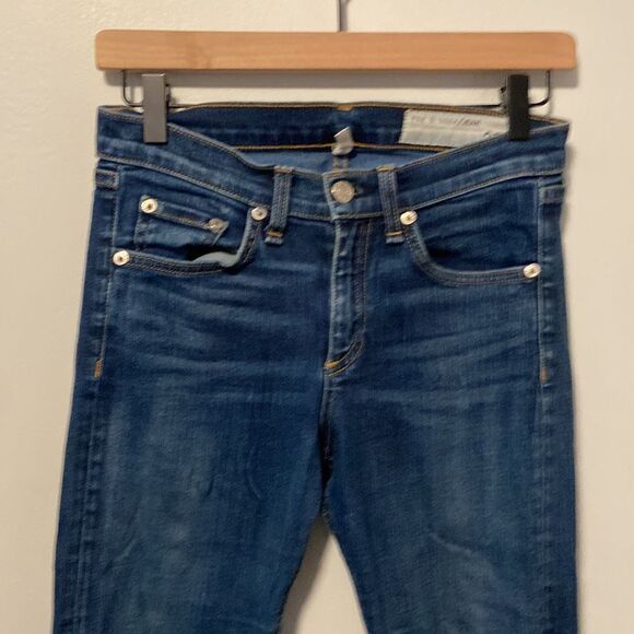 rag & bone Women's High Rise Jeans - Dark Blue skinny - Picture 2 of 10